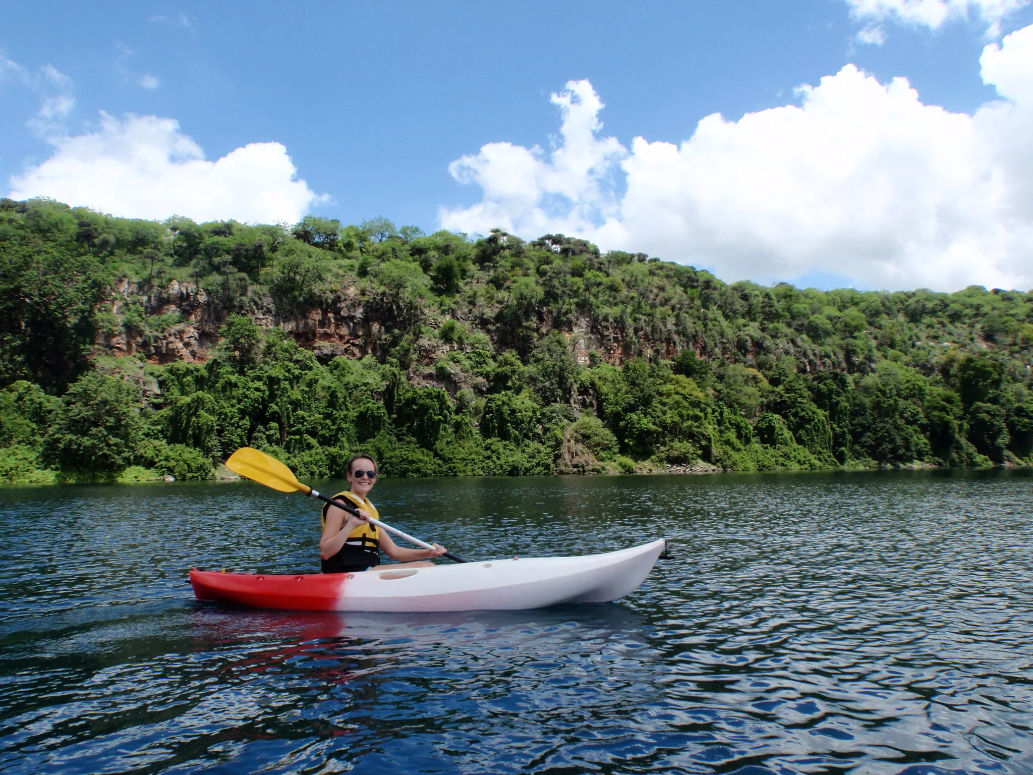 Lake Chala crater lake, Tanzania-Kenya border