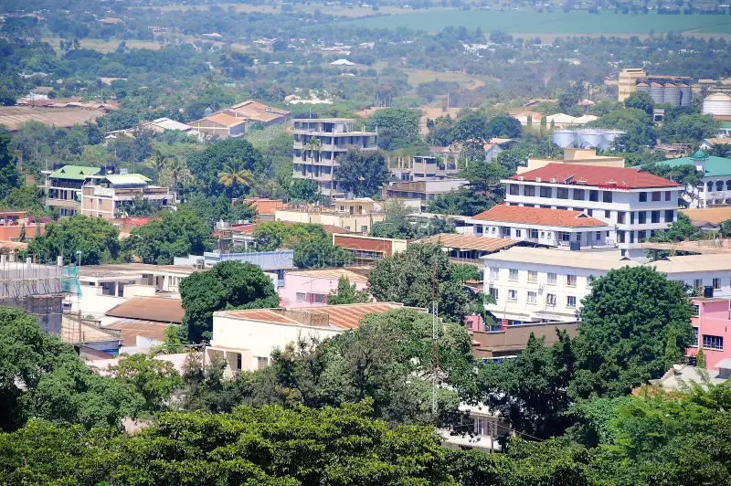 Moshi town with Kilimanjaro in the background